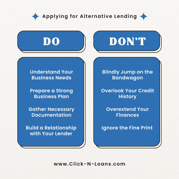 The Do's and Don'ts of Applying for Alternative Lending